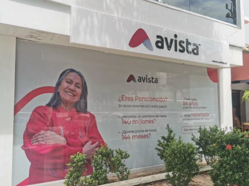 Avista , aviso en acrilico, microperforado, esmerilados