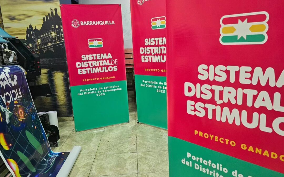 Impresión digital a gran formato, porta pendón tipo araña evento FICICA 2025